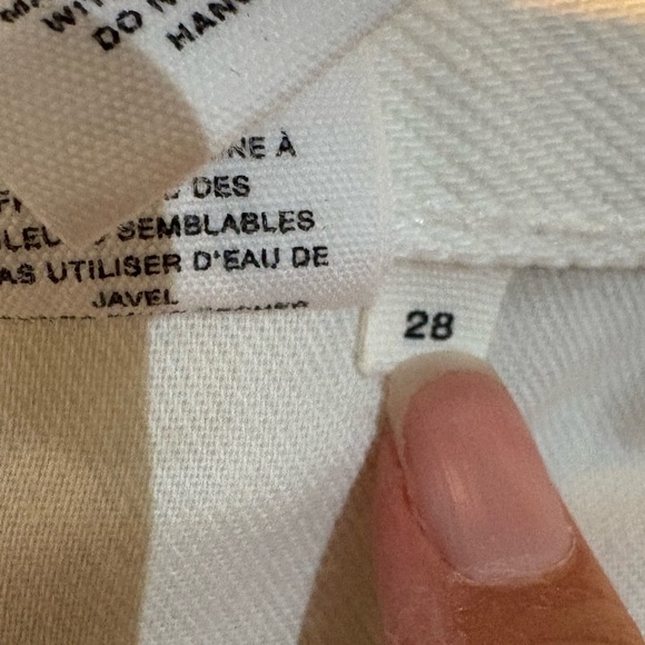 Helmut Lang Highrise Crisp White Cuff Out Shorts Cotton Size 28 / Medium - Picture 9 of 14